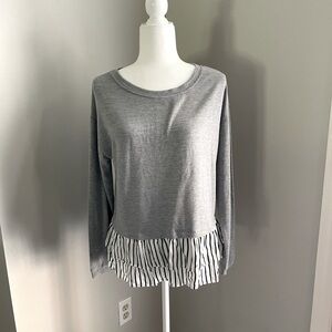 Striped Hem Sweater​